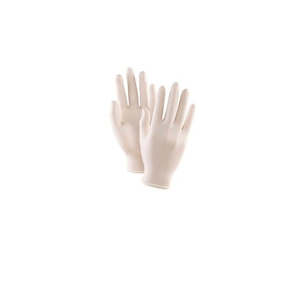 Disposable Gloves, 6 mil Tips/5 mil Palm Palm, S, 100 PK, Beige